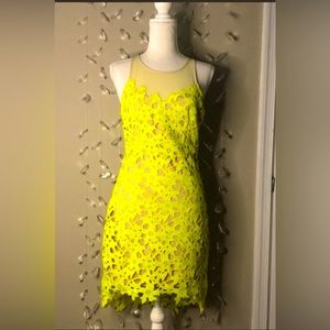 🔥Lovers & Friends Larissa Floral Crochet Cutout Mini Dress